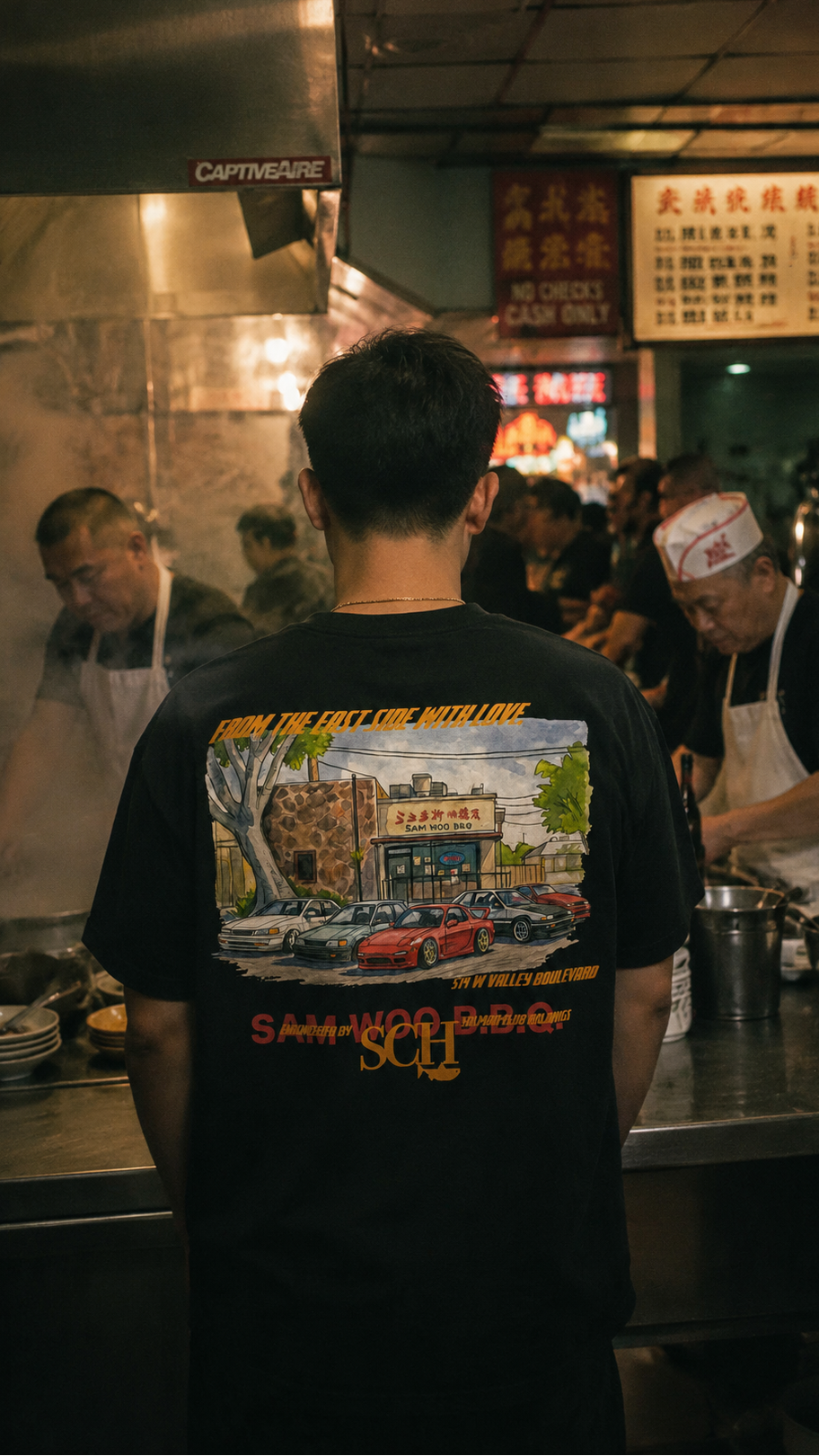 SCH x Sam Woo BBQ From The East Side, w/Love Old School Tee and Dinner May 30, 2026
